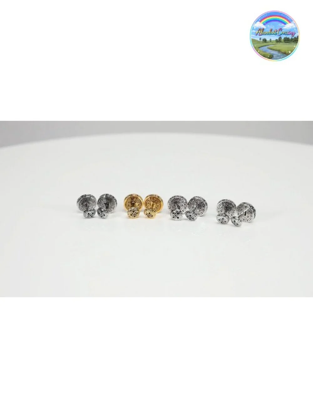 18K Gold Plated Cuff Links for Men Vintage Celtic Knot Gift Box